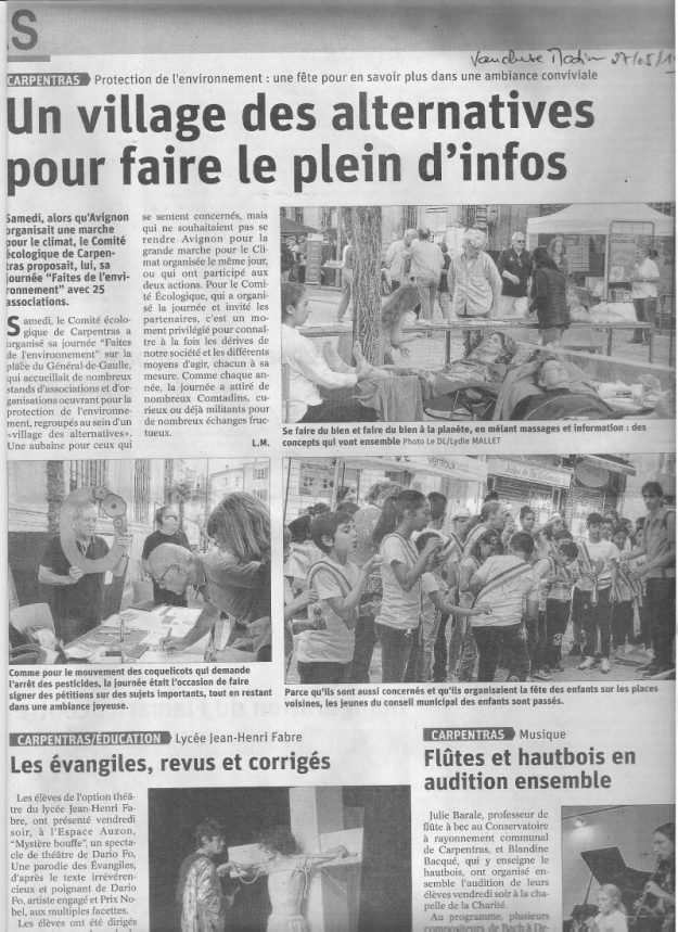 Vaucluse Matin 27 05 2019 Article Vaucluse Matin Reliance 84